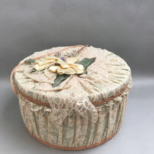 Load image into Gallery viewer, Victorian Lace Covered Hat Box (8x14)
