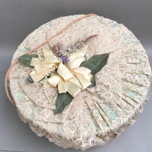 Load image into Gallery viewer, Victorian Lace Covered Hat Box (8x14)
