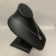 Load image into Gallery viewer, Sterling London Blue Topaz Flower Cluster Pendant on 18&quot; Chain
