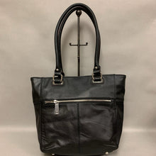 Load image into Gallery viewer, Tiganello Black Faux Leather Purse (11x15x4&quot;)
