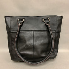 Load image into Gallery viewer, Tiganello Black Faux Leather Purse (11x15x4&quot;)
