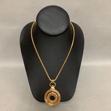 Load image into Gallery viewer, Kenneth J Lane Goldtone Black/White Enamel Switch Necklace (30&quot;)
