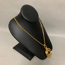 Load image into Gallery viewer, Kenneth J Lane Goldtone Black/White Enamel Switch Necklace (30&quot;)
