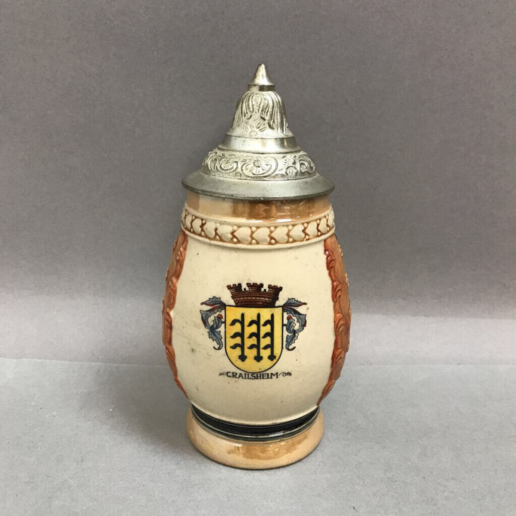 Vintage Crailsheim Coat of Arms German Souvenir Stein (6.5