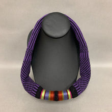 Load image into Gallery viewer, Carol Furtado Designer Handwoven Wrapped Necklace Knitted in Fine Pearl Cotton
