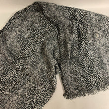 Load image into Gallery viewer, Black &amp; White Animal Print Woven Pashmina Scarf
