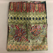 Load image into Gallery viewer, Green Pink Paisley Floral Silk Wool Lined Scarf
