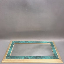 Load image into Gallery viewer, Blue with Gold Oblong Wall Mirror (19x11)
