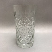 Load image into Gallery viewer, Vintage Libbey USA Hobstar Highball Star of David Glass 16 oz Heavy Cut Glass
