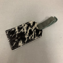 Load image into Gallery viewer, Dancing Cactus Calf Hair Embossed Leather Luggage Tag (2.75x4.5&quot;)
