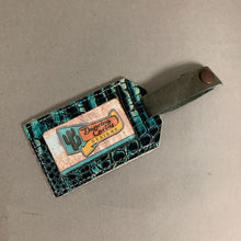 Load image into Gallery viewer, Dancing Cactus Calf Hair Embossed Leather Luggage Tag (2.75x4.5&quot;)
