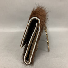 Load image into Gallery viewer, Dancing Cactus Brown Calf Hair Embossed Leather Organizer Wallet Clutch (5x8.5&quot;)
