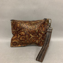 Load image into Gallery viewer, Dancing Cactus Embossed Leather Wristlet Clutch Purse (6x8.5&quot;)

