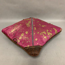 Load image into Gallery viewer, Dancing Cactus Pink Gold Splatter Calf Hair Clip-on Crossbody Purse No Strap (11x11&quot;)
