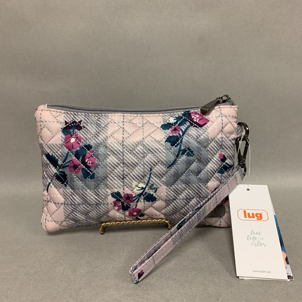 Lug Gray Pearl Peekaboo Pouch Wristlet Purse NWT (5x8