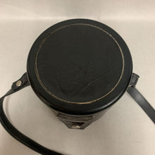 Load image into Gallery viewer, Vintage Black Leather Camera Lens Crossbody Bag (4.5x5")

