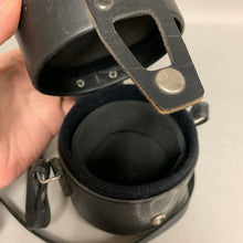 Load image into Gallery viewer, Vintage Black Leather Camera Lens Crossbody Bag (4.5x5&quot;)
