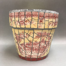 Load image into Gallery viewer, Mosaic Red &amp; Yellow Pottery Planter Pot (8x8)

