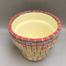 Load image into Gallery viewer, Mosaic Red &amp; Yellow Pottery Planter Pot (8x8)
