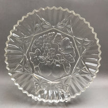 Load image into Gallery viewer, Vintage Federal Glass Pioneer Pattern Serving Dish Clear Fruit Pressed Glass (11&quot;)
