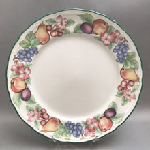 Load image into Gallery viewer, Epoch Market Day Chop Plate 12 1/2&quot; Round Platter Fruit Green Trim E801
