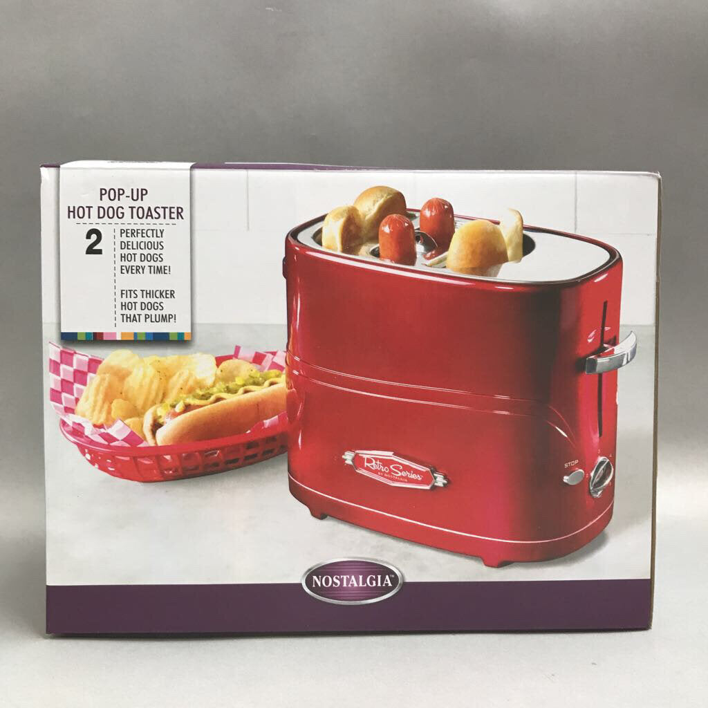 Nostalgia Retro Pop-Up Hot Dog Toaster - Red