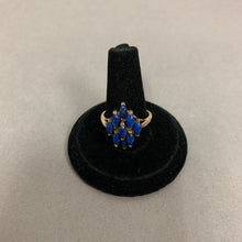 Load image into Gallery viewer, Vintage Gold Vermeil Sterling Lapis Lazuli Ring sz 8.5

