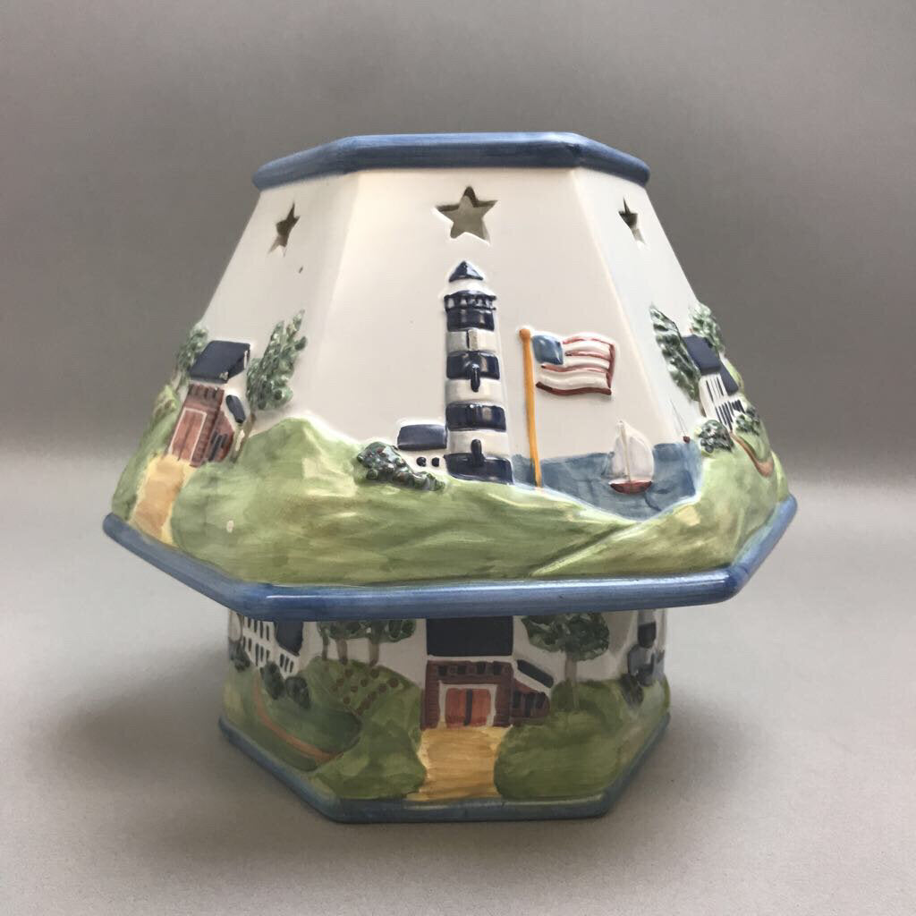 Ceramic Patriotic Candle Holder