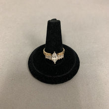 Load image into Gallery viewer, 14K Gold Cubic Zirconia Engagement Wedding Ring Set sz 8 (4.6g)
