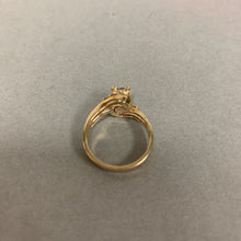 Load image into Gallery viewer, 14K Gold Cubic Zirconia Engagement Wedding Ring Set sz 7 (4.8g)
