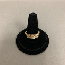 Load image into Gallery viewer, 14K Gold CZ Double Row Ring sz 8 (4.2g)

