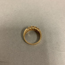 Load image into Gallery viewer, 14K Gold CZ Double Row Ring sz 8 (4.2g)
