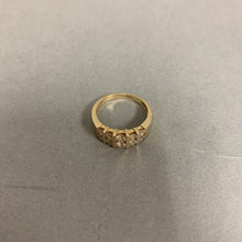 Load image into Gallery viewer, 14K Gold CZ Double Row Ring sz 8 (4.2g)
