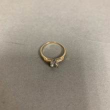 Load image into Gallery viewer, 14K Gold White Topaz Engagement Ring sz 7.75 (1.9g)
