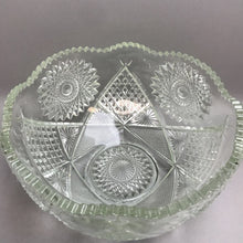 Load image into Gallery viewer, Vintage Pressed Glass Star Pattern Clear Punch Bowl with 17 Cups

