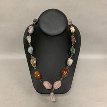 Load image into Gallery viewer, Sterling Wire Wrapped Caged Multi-Gemstone Necklace (26&quot;)
