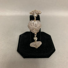 Load image into Gallery viewer, Sterling Wire Wrapped Heart Rose Quartz Toggle Bracelet (8.5")
