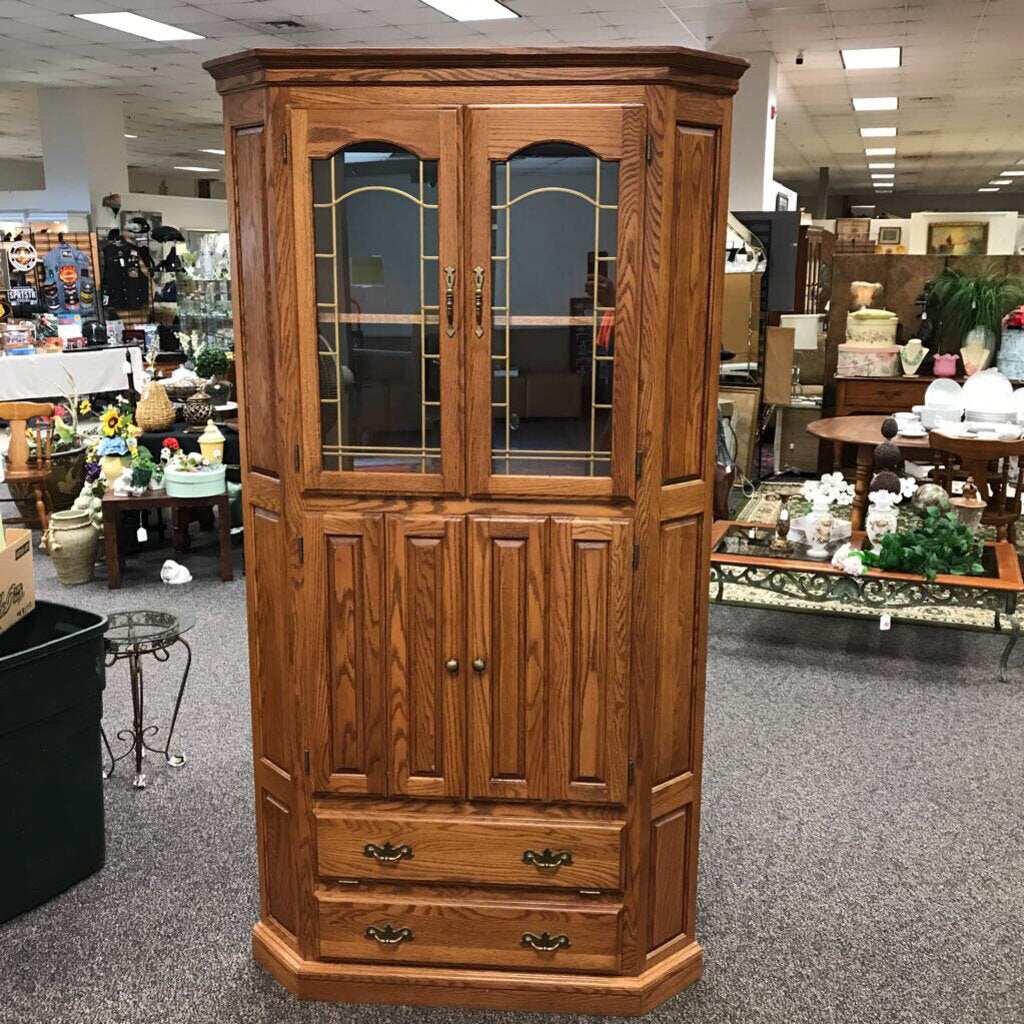 Oak Corner Cabinet / TV (80x30x30)