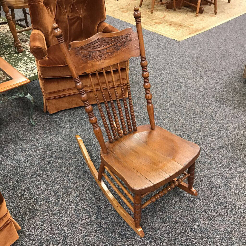 Vintage Wooden Rocker Antique Wood Rocker (38x18x32) – Main Street Estate Sales