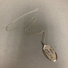 Load image into Gallery viewer, Creed Sterling St Christopher Tennis Medal on 24&quot; Chain
