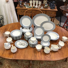 Load image into Gallery viewer, Homer Laughlin Cavalier Eggshell Rimmed 78 Piece Dish Set with Serving Pieces
