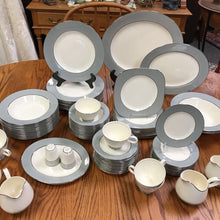 Load image into Gallery viewer, Homer Laughlin Cavalier Eggshell Rimmed 78 Piece Dish Set with Serving Pieces
