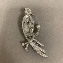 Load image into Gallery viewer, Vintage Bird on Branch Pave Rhinestone Brooch Pin (2.5")

