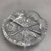 Load image into Gallery viewer, Cut Glass Crystal Trinket Dish (5")
