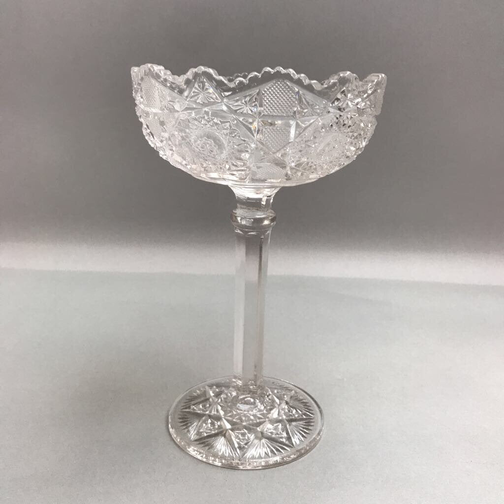 Vintage Pressed Glass Compote (8