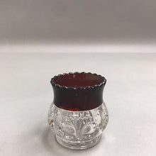 Load image into Gallery viewer, Vintage Ruby Red Glass Toothpick Holder (3in)
