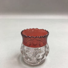 Load image into Gallery viewer, Vintage Ruby Red Glass Toothpick Holder (3in) (As Is)
