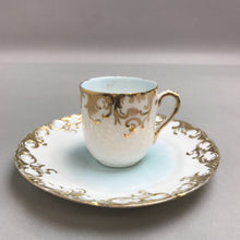 Load image into Gallery viewer, Vintage Gold and White Tea Cup and Saucer
