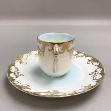 Load image into Gallery viewer, Vintage Gold and White Tea Cup and Saucer
