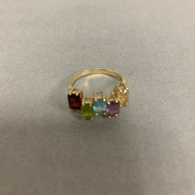 Load image into Gallery viewer, 10K Gold Garnet Topaz Amethyst Peridot Citrine Ring sz 8 (3.0g)
